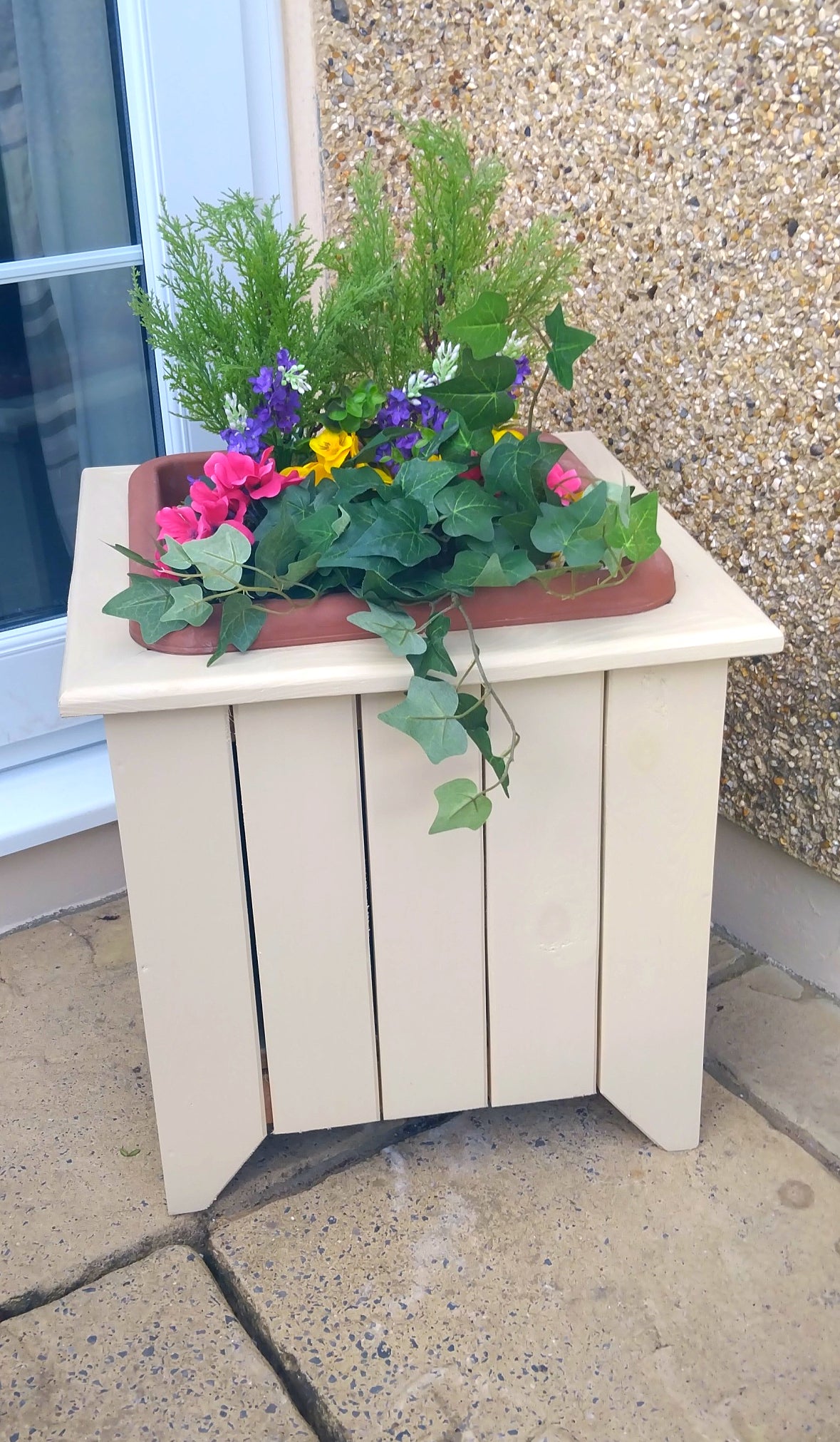 Hand-Built Vertical Slat Planter Box