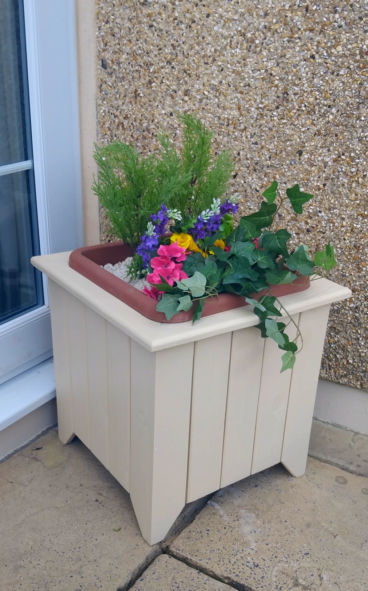 Hand-Built Vertical Slat Planter Box